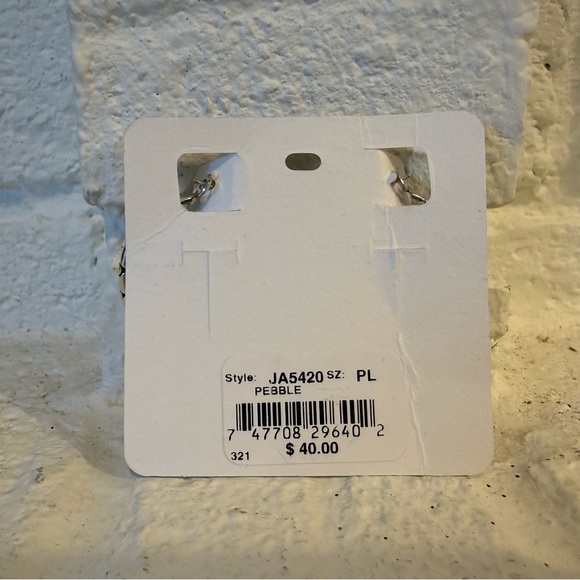 Brighton Silver Textured Hoop Earrings - Picture 3 of 4